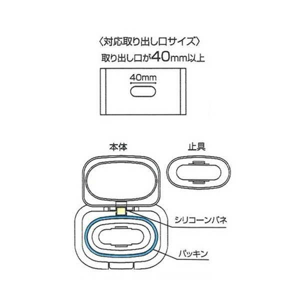 スケーター）抗菌ウェットシート用フタ（バーガー）