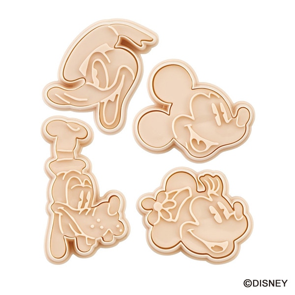 スケーター）スタンプクッキー型 4個セット（ミッキーマウス）
