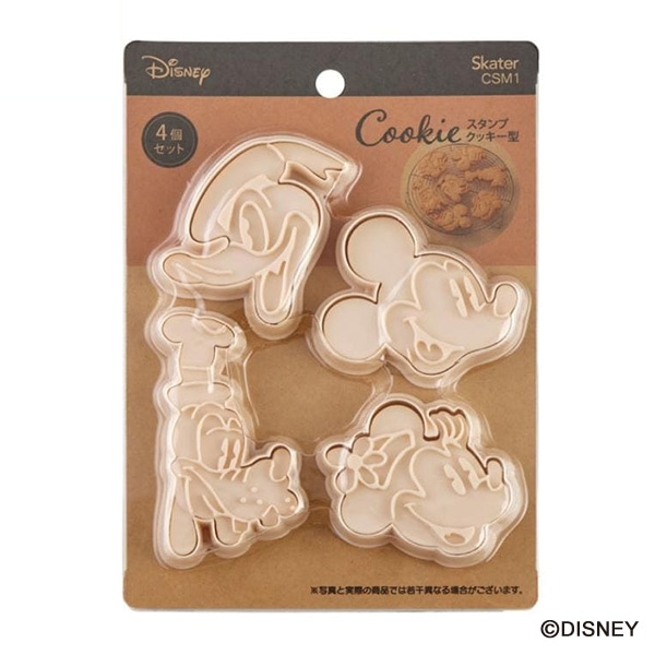 スケーター）スタンプクッキー型 4個セット（ミッキーマウス）