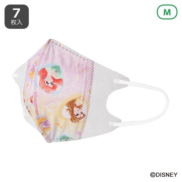 スケーター）子供立体マスク Mサイズ（4歳以上）7枚入り（ディズニープリンセス）