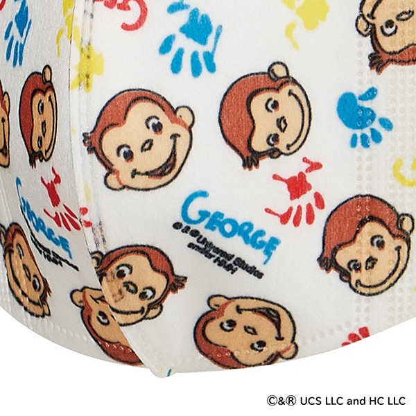 スケーター）子供立体マスク Sサイズ（2～3歳）7枚入り（おさるのジョージ）