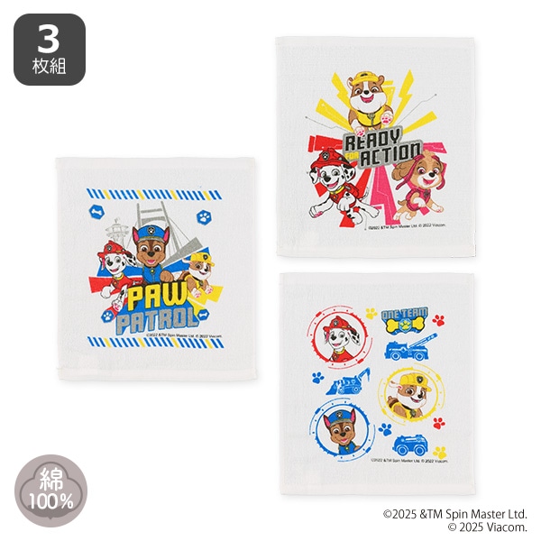 スケーター）おしぼりタオル 3枚セット（パウ・パトロール）