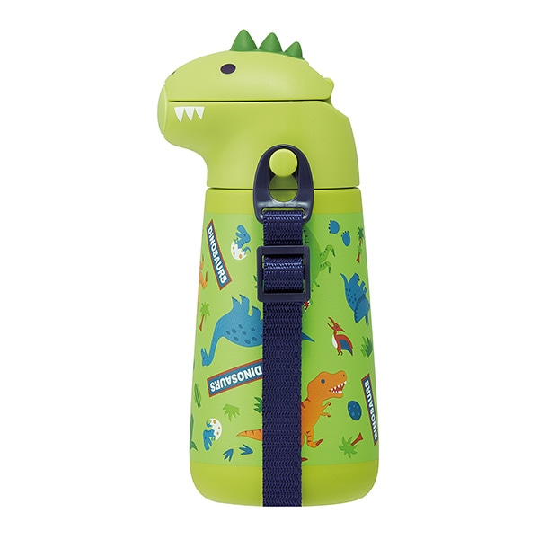スケーター）ダイカットステンレスストローボトル 370ml（ディノサウルス）