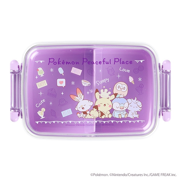 スケーター）抗菌 食洗器対応ふわっとフタタイトランチボックス 角型 450ml（ポケピース）