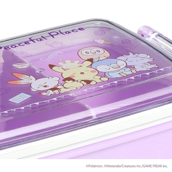 スケーター）抗菌 食洗器対応ふわっとフタタイトランチボックス 角型 450ml（ポケピース）