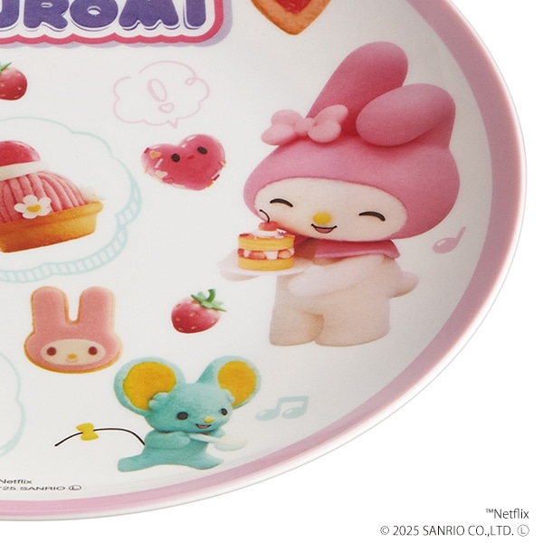 スケーター）薄肉メラミンプレート（My Melody & Kuromi）