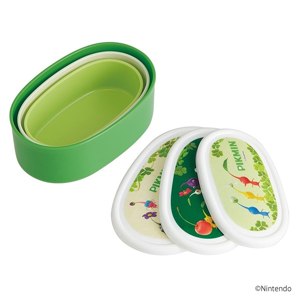 スケーター）抗菌シール容器 3個セット（ピクミン）
