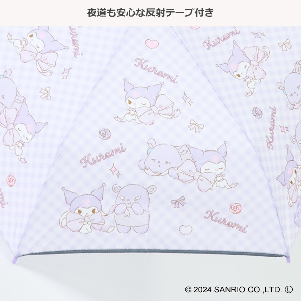 スケーター）折りたたみ傘 55cm（クロミ・ビッグリボン）