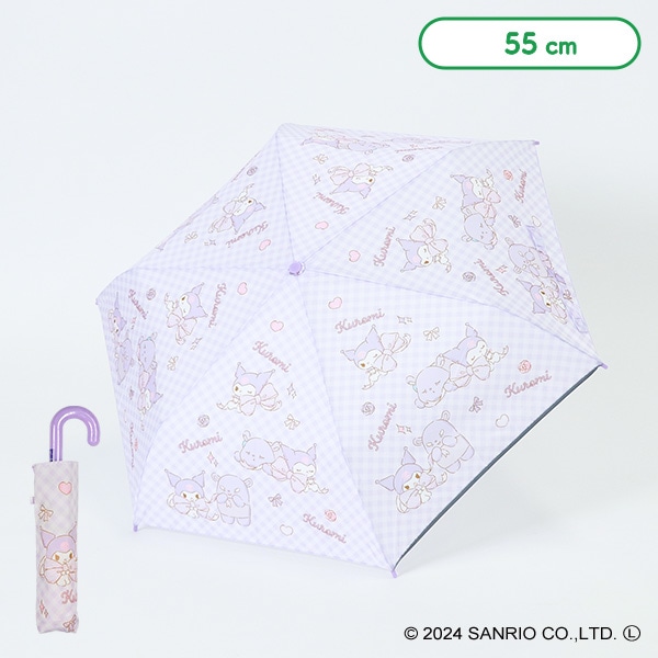 スケーター）折りたたみ傘 55cm（クロミ・ビッグリボン）
