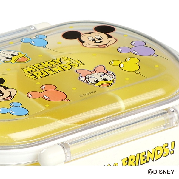 スケーター）抗菌 食洗器対応ふわっとフタタイトランチボックス 風船 360ml（ミッキー&フレンズ）