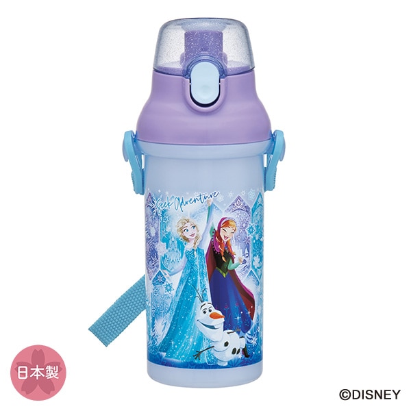 スケーター）直飲みワンタッチプラボトル 480ml（アナと雪の女王）
