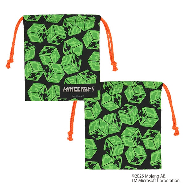 スケーター）3枚組巾着S（マインクラフト）