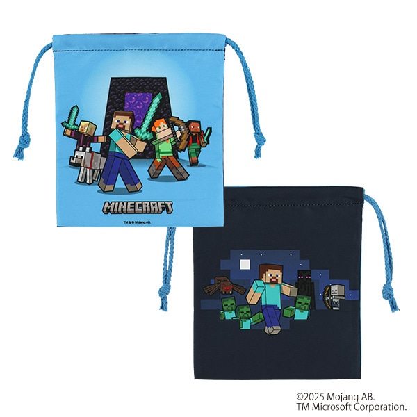 スケーター）3枚組巾着S（マインクラフト）