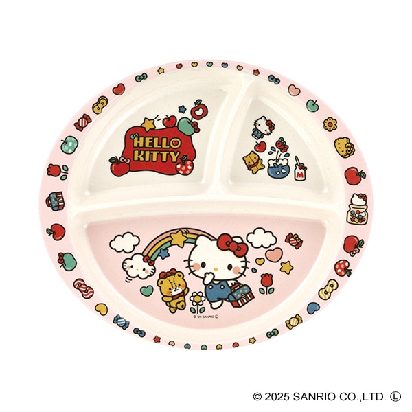 スケーター）バンブーメラミンランチプレート 430ml（ハローキティ）