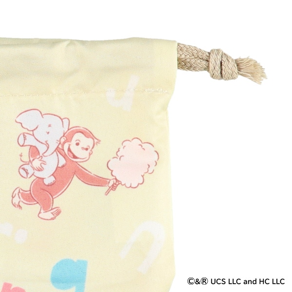 スケーター）ランチ巾着 アルファベット（おさるのジョージ）