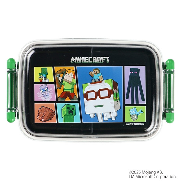 スケーター）食洗器対応ふわっとフタタイトランチボックス 角型 450ml（マインクラフト）