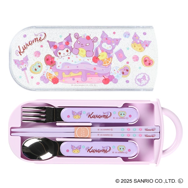 スケーター）食洗器対応スライド式トリオセット Fancy Snacks Sweets（クロミ）