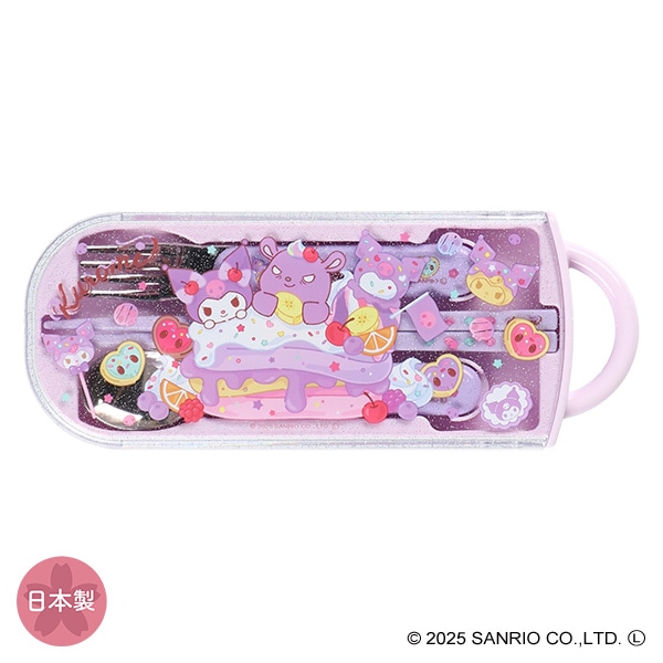 スケーター）食洗器対応スライド式トリオセット Fancy Snacks Sweets（クロミ）