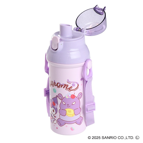 スケーター）食洗機対応 直飲みワンタッチプラボトル Fancy Snacks Sweets 480ml（クロミ）