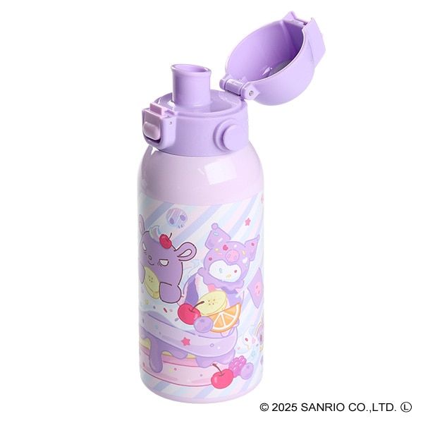 スケーター）ダイレクトステンレスボトル Fancy Snacks Sweets 600ml（クロミ）