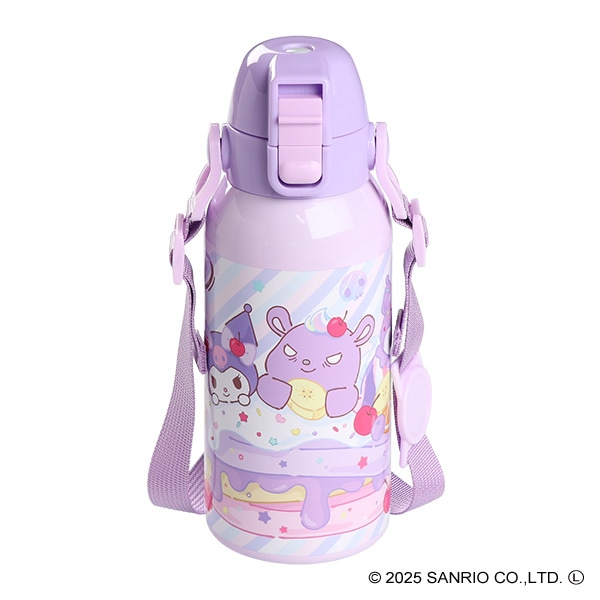 スケーター）ダイレクトステンレスボトル Fancy Snacks Sweets 600ml（クロミ）