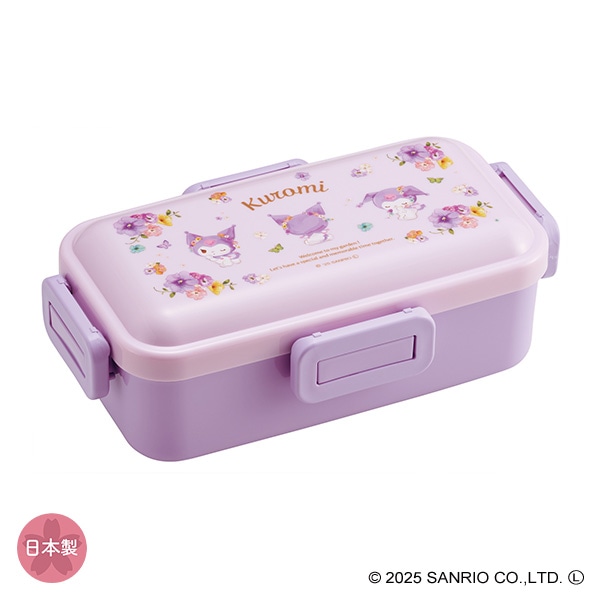 スケーター）食洗器対応 ふわっと弁当箱 パステル水彩花柄 530ml（クロミ）
