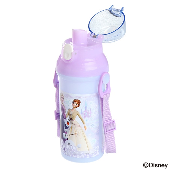 スケーター）食洗機対応 直飲みワンタッチプラボトル 480ml（アナと雪の女王）