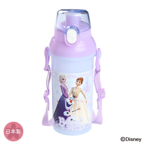 スケーター）食洗機対応 直飲みワンタッチプラボトル 480ml（アナと雪の女王）