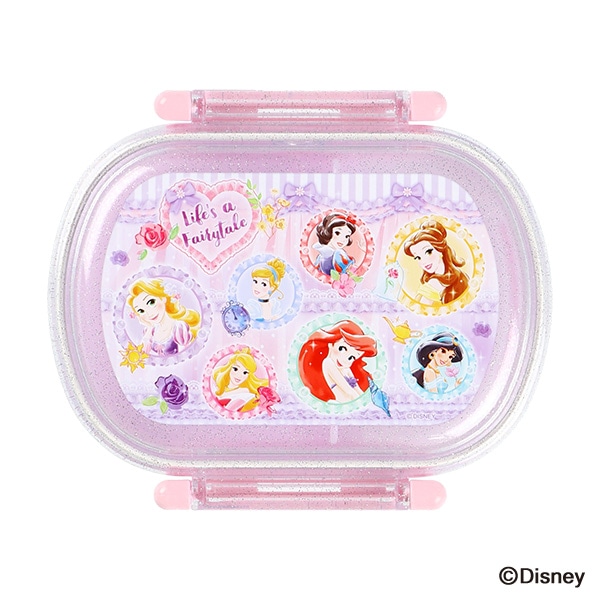 スケーター）食洗器対応ふわっとフタタイトランチボックス 360ml（ディズニープリンセス）