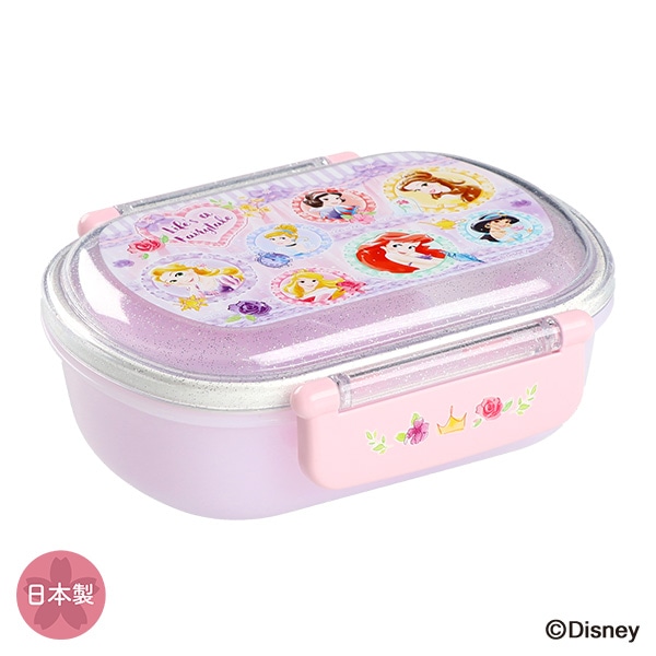スケーター）食洗器対応ふわっとフタタイトランチボックス 360ml（ディズニープリンセス）