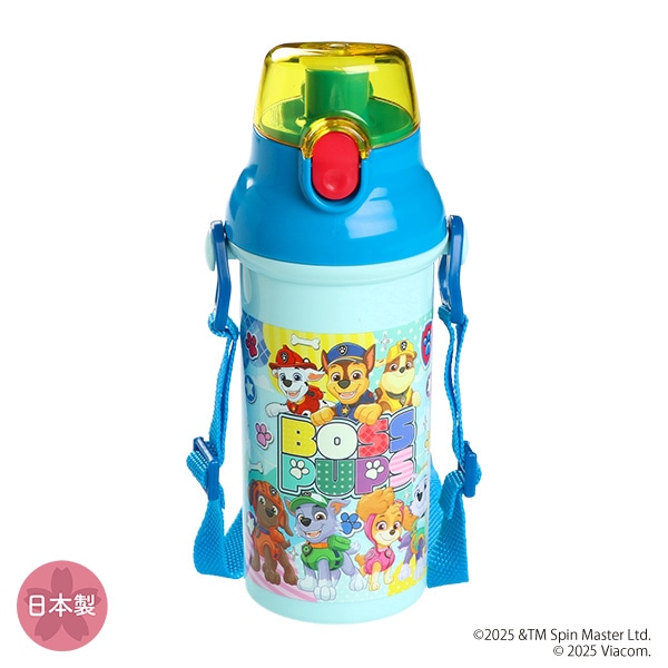 スケーター）食洗機対応 直飲みワンタッチプラボトル 480ml（パウパトロール）