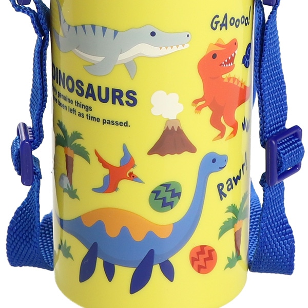 スケーター）食洗機対応 直飲みワンタッチプラボトル 480ml（ディノサウルス）