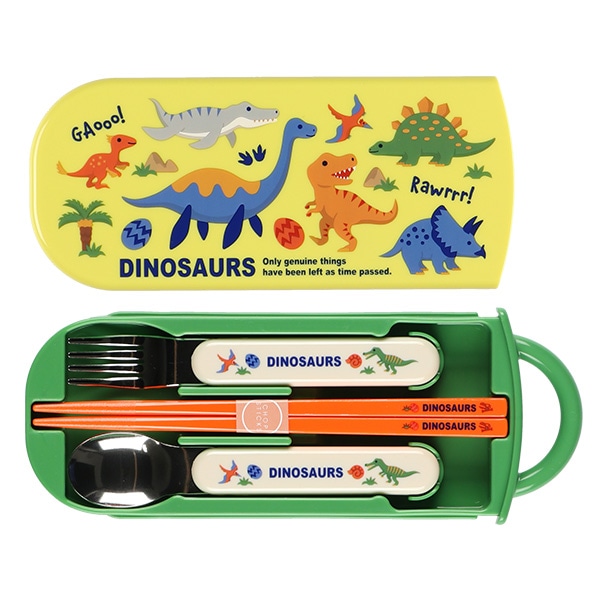 スケーター）食洗器対応スライド式トリオセット（ディノサウルス）
