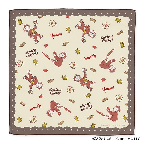 スケーター）3枚組ランチクロス（おさるのジョージ）