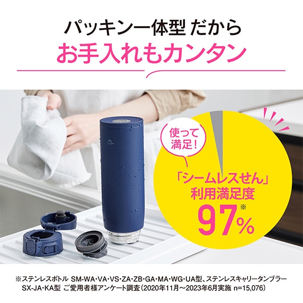 象印）ステンレスマグ 720ml（ソフトブラック）
