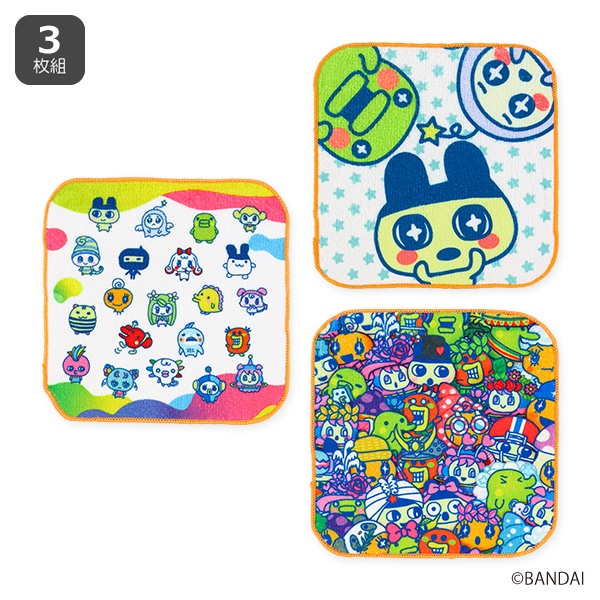 バンダイ）3枚組ミニタオル（たまごっち）