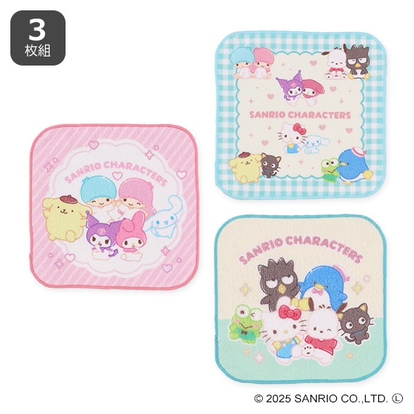 3枚組ミニタオル（サンリオキャラクターズ）