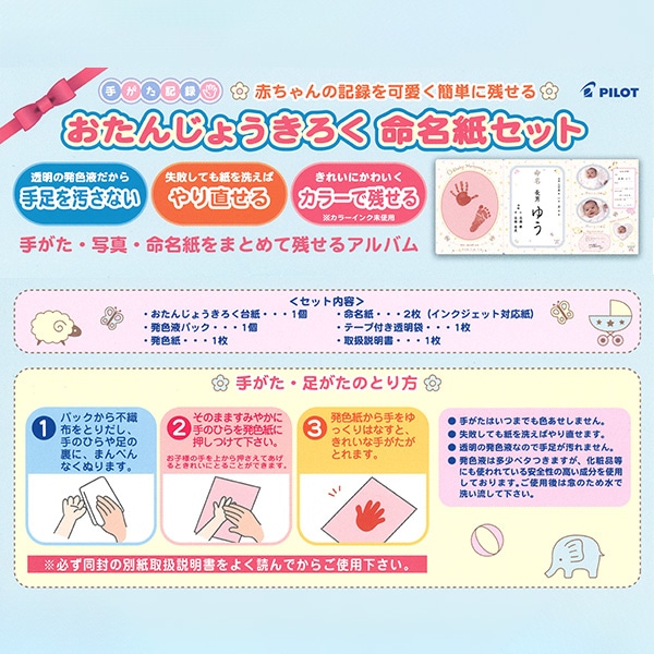 パイロット）おたんじょうきろく 命名紙セット