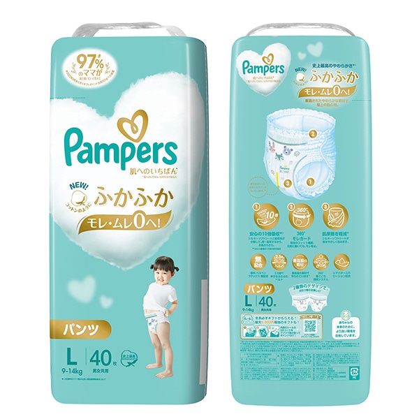 Pampers）パンパース 肌へのいちばん パンツL（9～14kg）160枚（40枚×4パック）