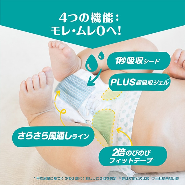 Pampers）パンパース さらさらケア テープS（4～8kg）248枚（62枚×4パック）（しまじろう）