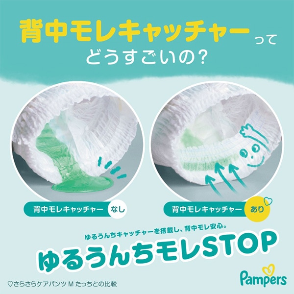 Pampers）パンパース さらさらケア パンツMはいはい（5～10kg）264枚（88枚×3パック）メガジャンボ（しまじろう）