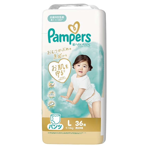 Pampers）パンパース 肌へのいちばん パンツL（9～14kg）144枚（36枚×4パック）