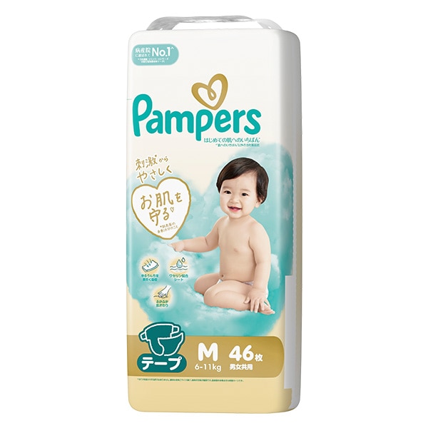 Pampers）パンパース 肌へのいちばん テープM（6～11kg）184枚（46枚×4パック）