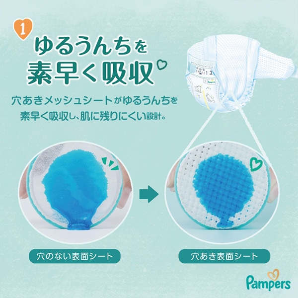 Pampers）パンパース 肌へのいちばん テープM（6～11kg）184枚（46枚×4パック）