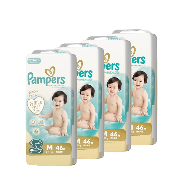 Pampers）パンパース 肌へのいちばん テープM（6～11kg）184枚（46枚×4パック）