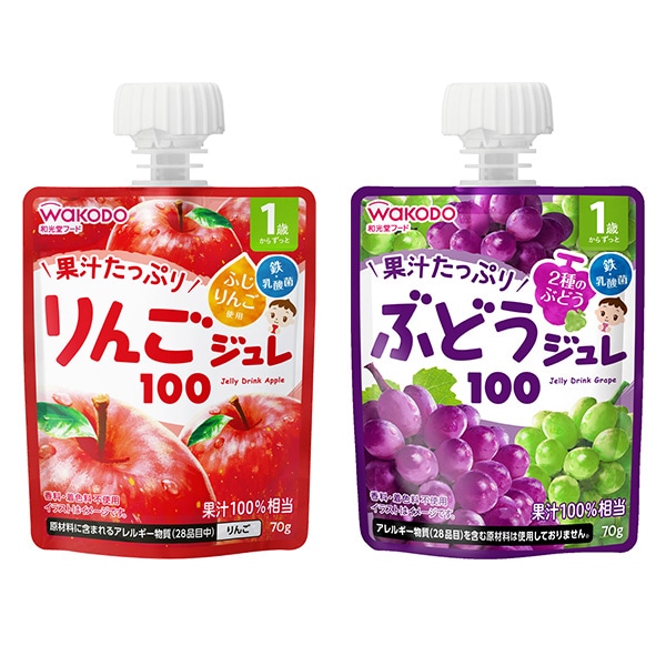 和光堂）1歳からのMYジュレドリンク 果汁100アソートパック 6袋入り（3種類×2袋）