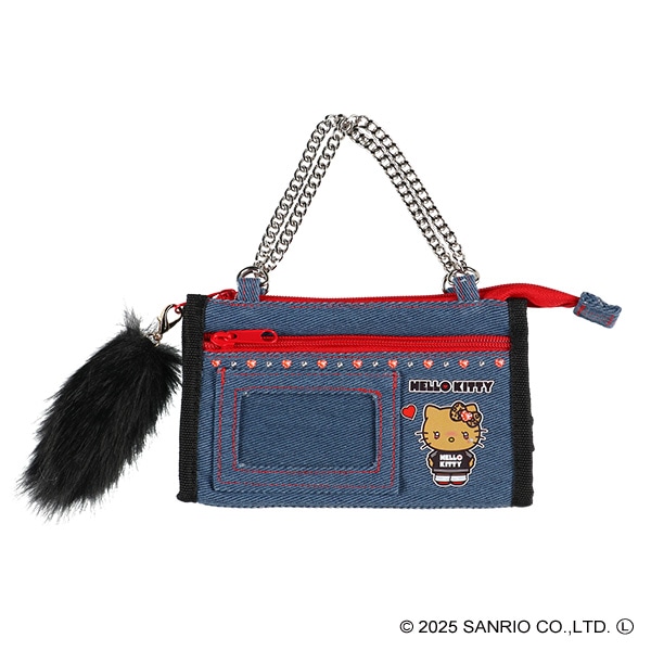 デニムマルチポーチ ギャル3 ブラウン（ハローキティ）