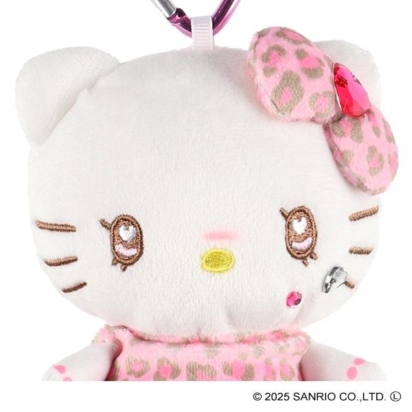 カラビナ付きマスコットポーチ ギャル3 ホワイト（ハローキティ）