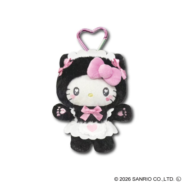 マスコットポーチ ねこねこメイド BK（ハローキティ）
