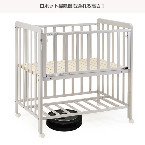 ☆☆ミニベビーベッド アミー グレー